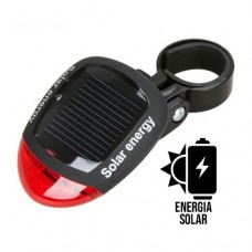 Sinalizador para Bike Traseira 2 LEDs Energia Solar Recarregável ZXC-02